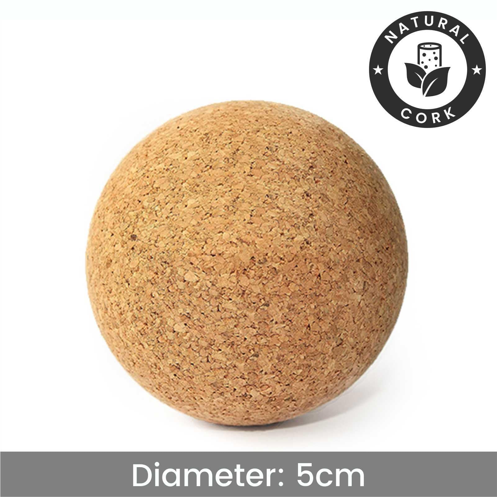 KSWEGKC Yoga Studio Unbranded Cork Massage Balls, Trigger Point Therapy Ball, Cork Ball Roller for Muscle Tension, Deep Tissue Relief (5cm)