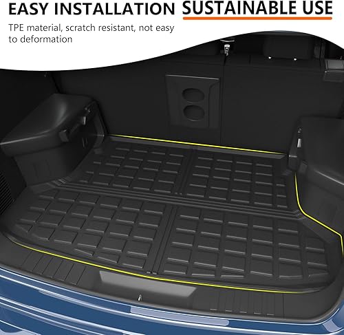 Miniatura 9 de Xipoo Tapete para maletero Nissan Rogue 2021-2023 para todo tipo de clima forro de carga impermeable forro de maletero para accesorios Nissan Rogue