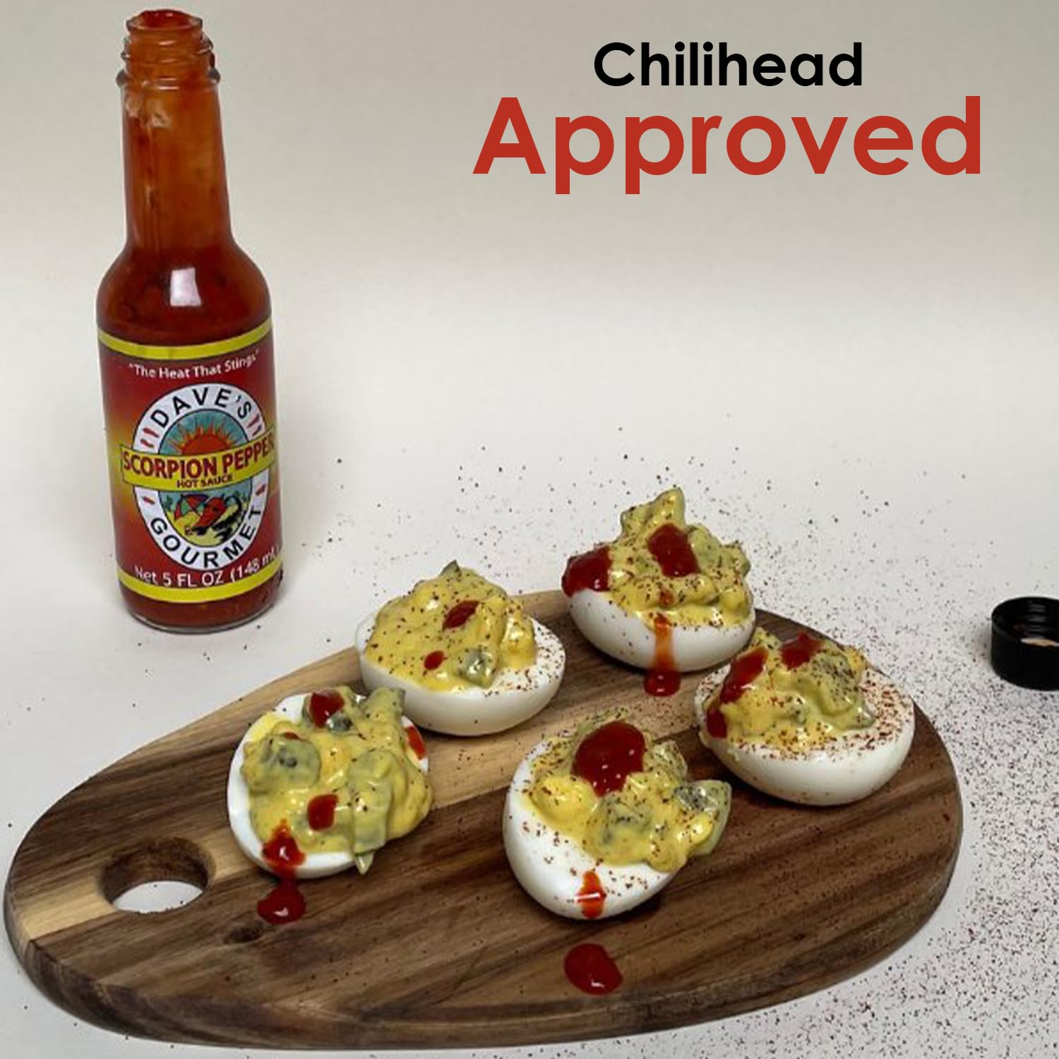 Dave's Gourmet Scorpion Pepper Hot Sauce - Extract-Free Insanely Hot Flavor - Hot Sauce for Burgers, Stews, Tacos, Pizza & More - Spicy Gluten-Free, Low Fat and Sodium - 5oz (Pack of 2)