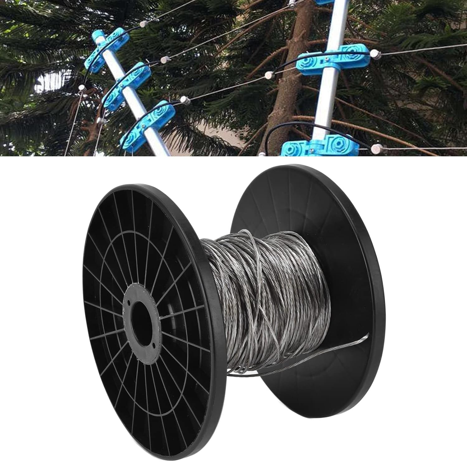 Electronic Fence Wire High Voltage Pulse Aluminum Magnesium Alloy Flexible Conductive Dog Fence System 100m