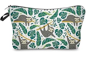 LOOMILOO Sloth Makeup Bag: Roomy, Water-Resistant Travel Companion