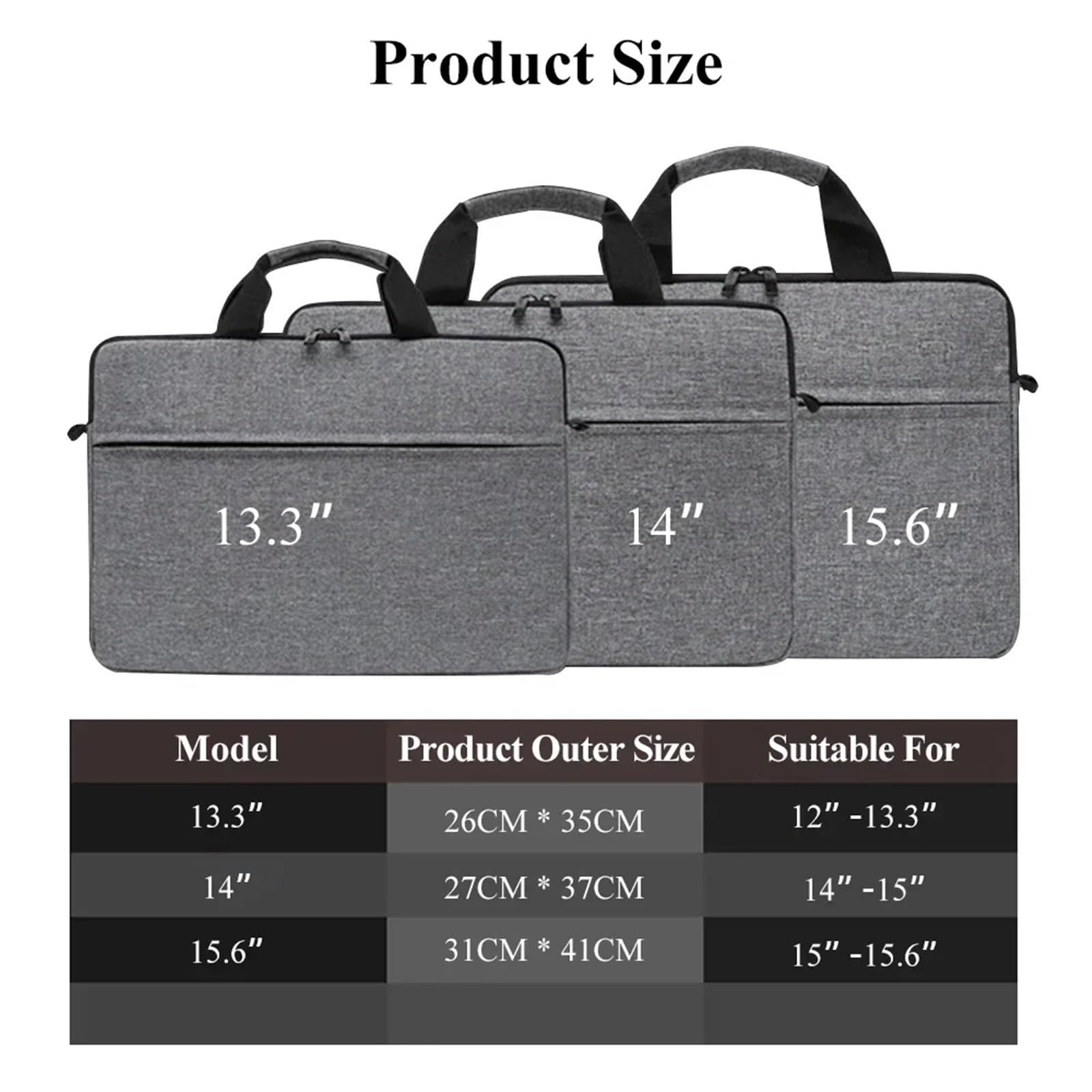 Borsa Per Computer Borse for laptop Custodia da trasporto for laptop da 13-15 pollici e tablet Tracolla in tessuto idrorepellente Business Casual School Per Viaggio, Lavoro