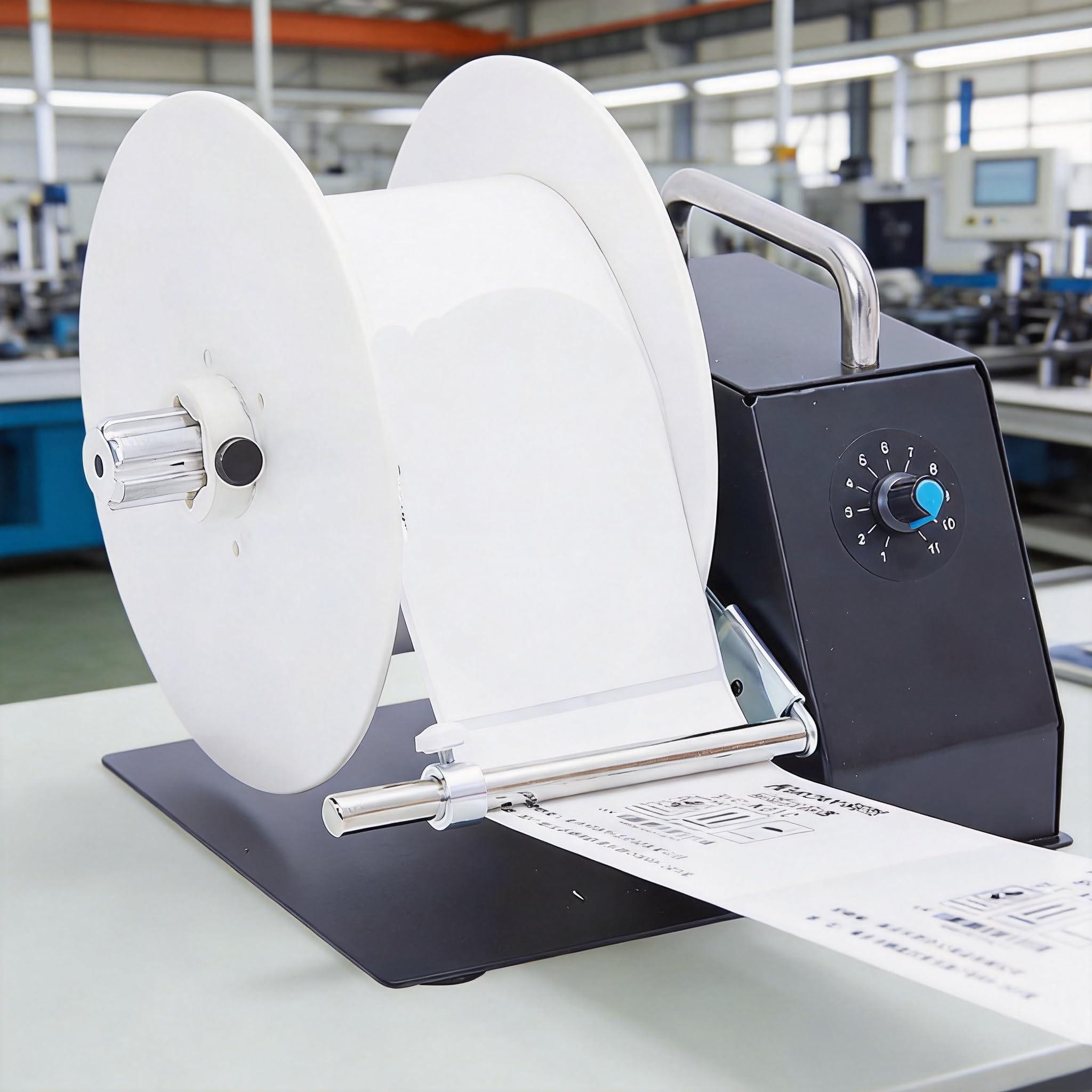MYFTNP Electric Label Rewinders, Automatic Label Rewinder Machine, Rewind Diameter: 180mm, Width: 20-120mm, Speed: 1-8 Inches/second, for Printing Plants and Quick Print Shops