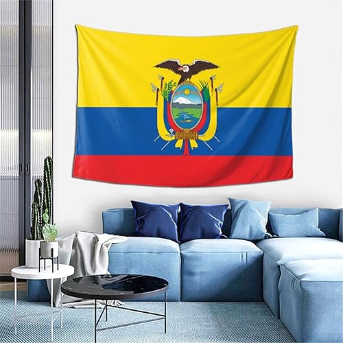 Miniatura 4 de LIFANGMI Tapiz de bandera de Ecuador de 60 x 40 pulgadas, tapiz de pared para dormitorio, sala de estar, dormitorio universitario