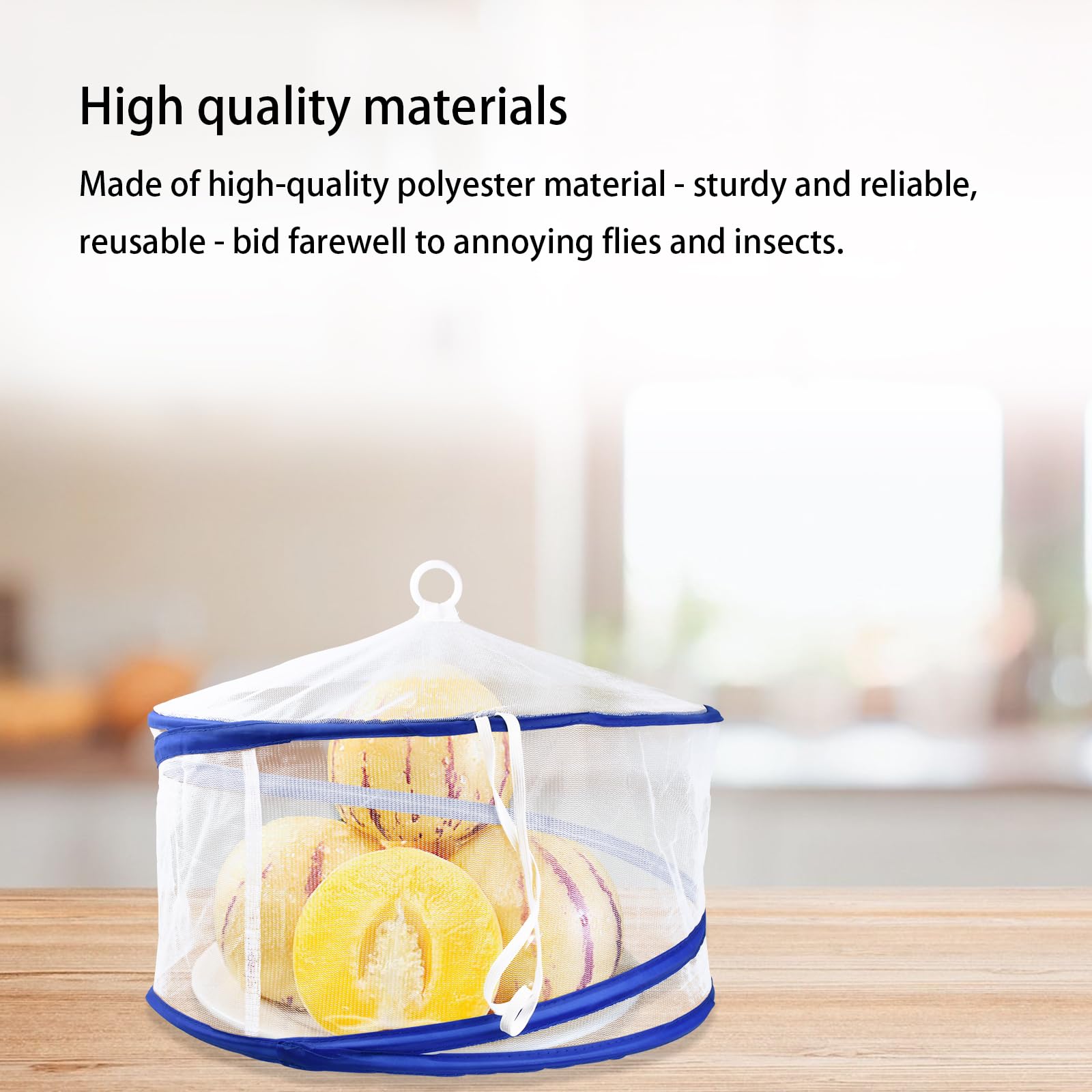 Cloche Alimentaire Pliable En Maille, Lot De 3 Couverture Nourriture Maille Réutilisable Pop-Up Insecte Protecteur Filet De Maille Cloche Protection Alimentaire Pour Maison Camping(12'' 14'' 16