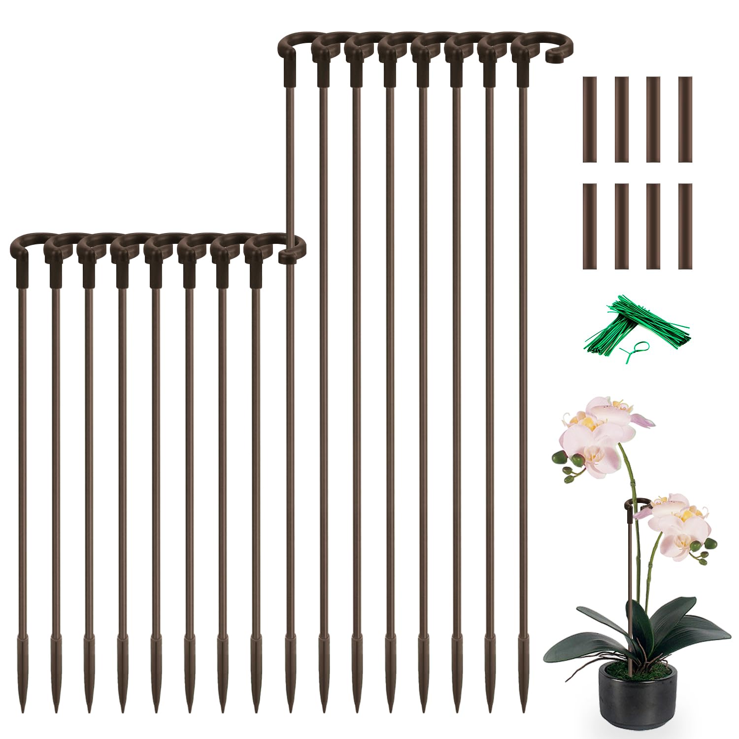 Plant Stakes & Supports - Adjustable Orchid Sticks -10