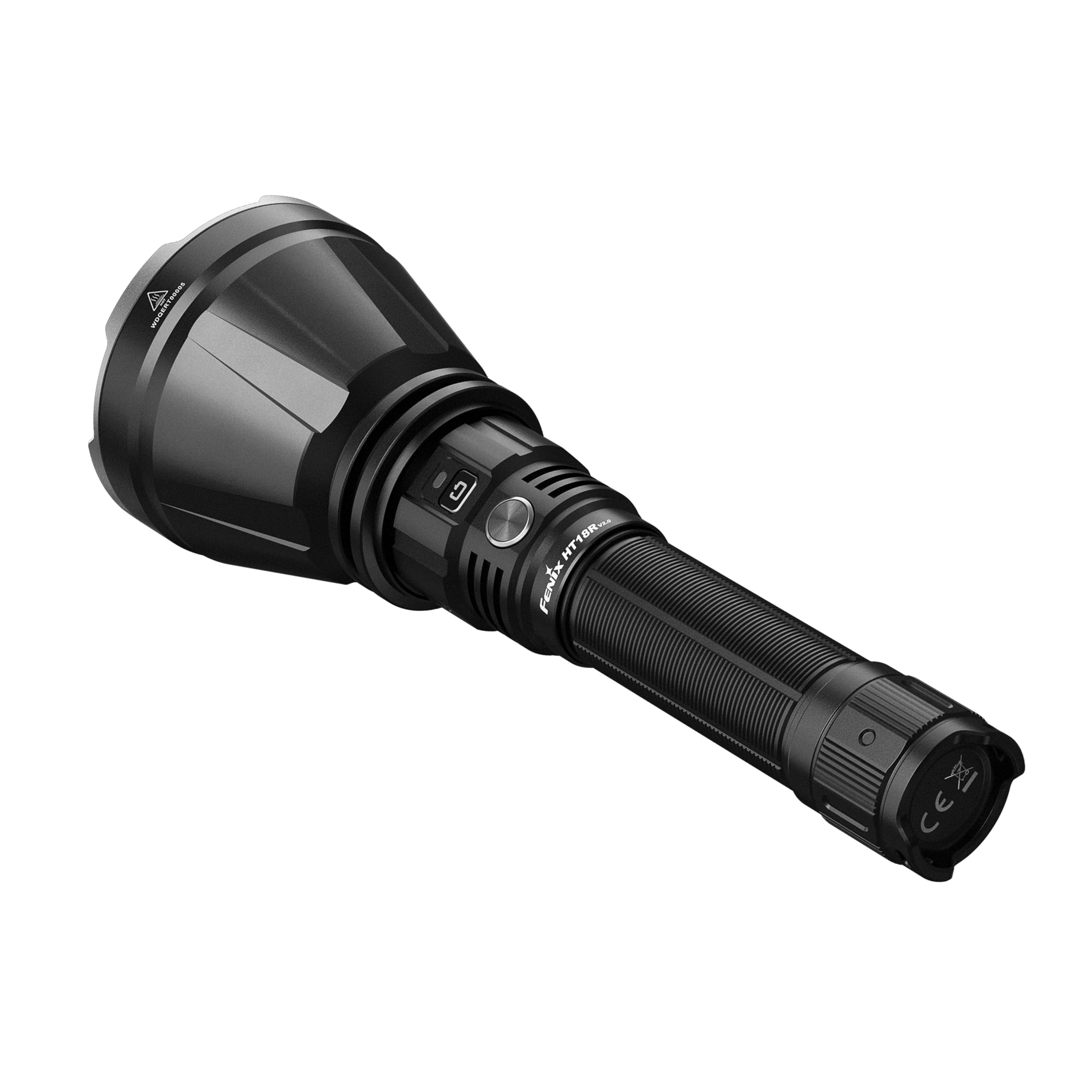 Fenix HT18R V2.0 - Linterna recargable de largo alcance para exteriores | 3700 lúmenes | 1100 m | 95 horas máximo | Turbo instantáneo | Batería de gran capacidad de 6000 mAh | Cubierta de puerto de