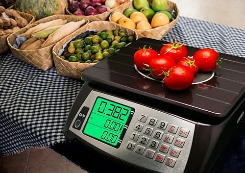 Miniatura 4 de Escala de cálculo de precios Función de conteo comercial Báscula digital de alimentos Cocina industrial Plataforma impermeable Llaves de acero