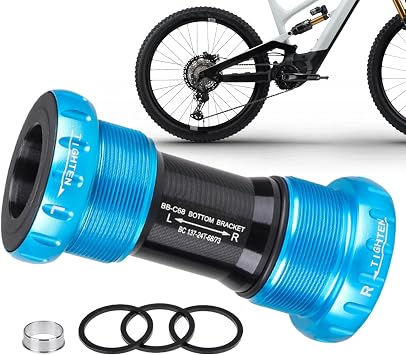 Bikes Bottom Bracket,Square-Taper Bearing Middle Shaft For Mountain Bikes | Bottom Bracket Tool, Bicycles Replacement, BB52 Threaded Integrated Hollow shaft