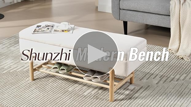Amazon.com - Shunzhi Modern Entryway Bench Upholstered Flip