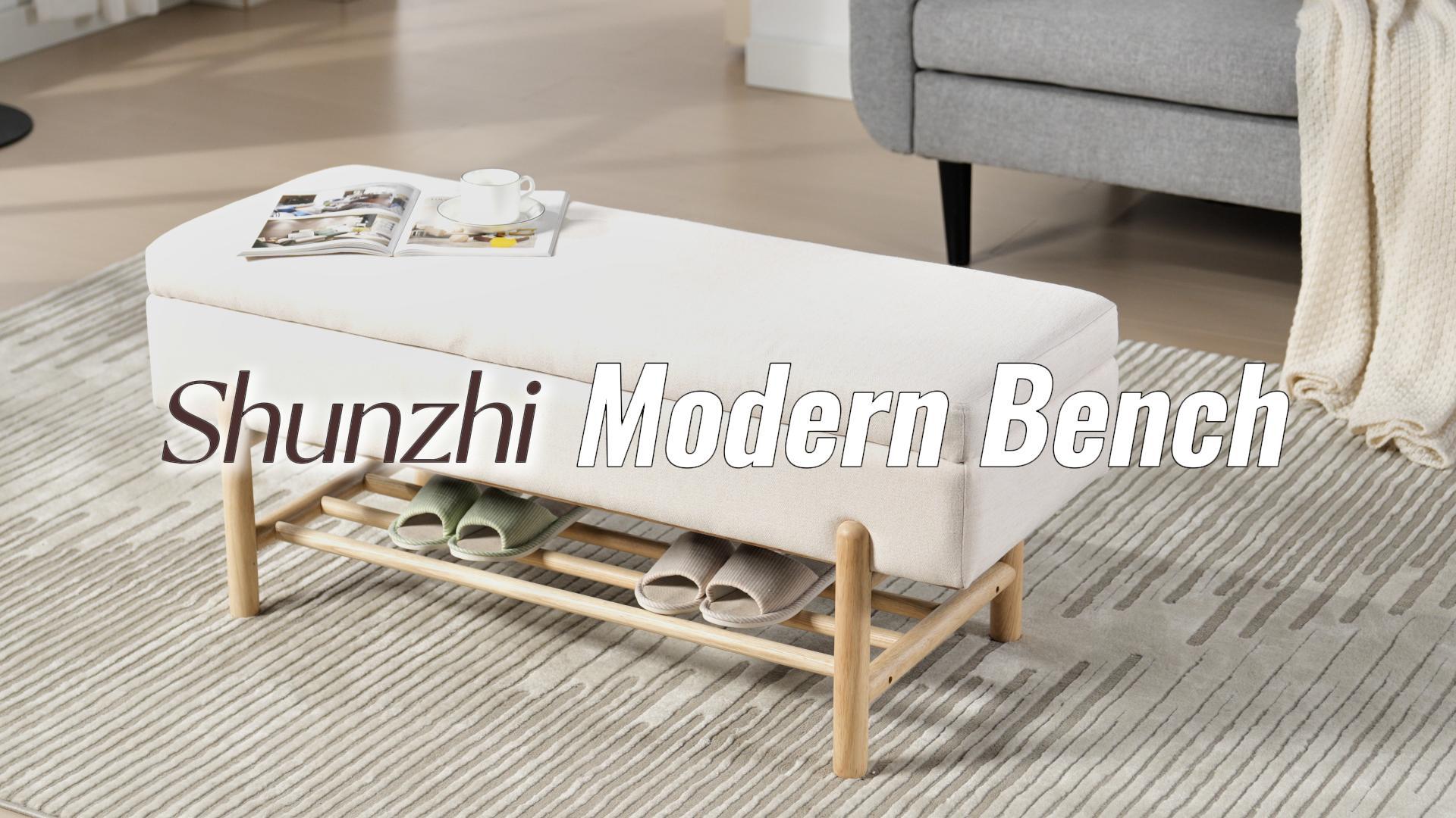 Amazon.com - Shunzhi Modern Entryway Bench Upholstered Flip