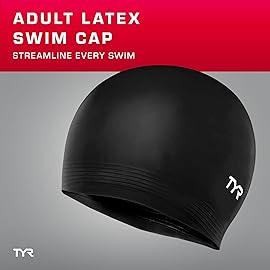 TYR Latex Adult Swim Cap for Women and Men - Training and Recreational Swimming Hat with a Durable Latex Construction - Hydrodynamic Fit