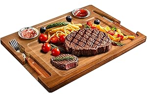 Acacia Wooden Cutting Board Plate: Upscale Dining, Culinary Masterpiece