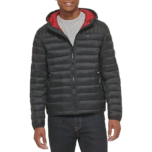 Tommy Hilfiger Men's Water Resistant Ultra Loft Filled Hooded Puffer Jacket