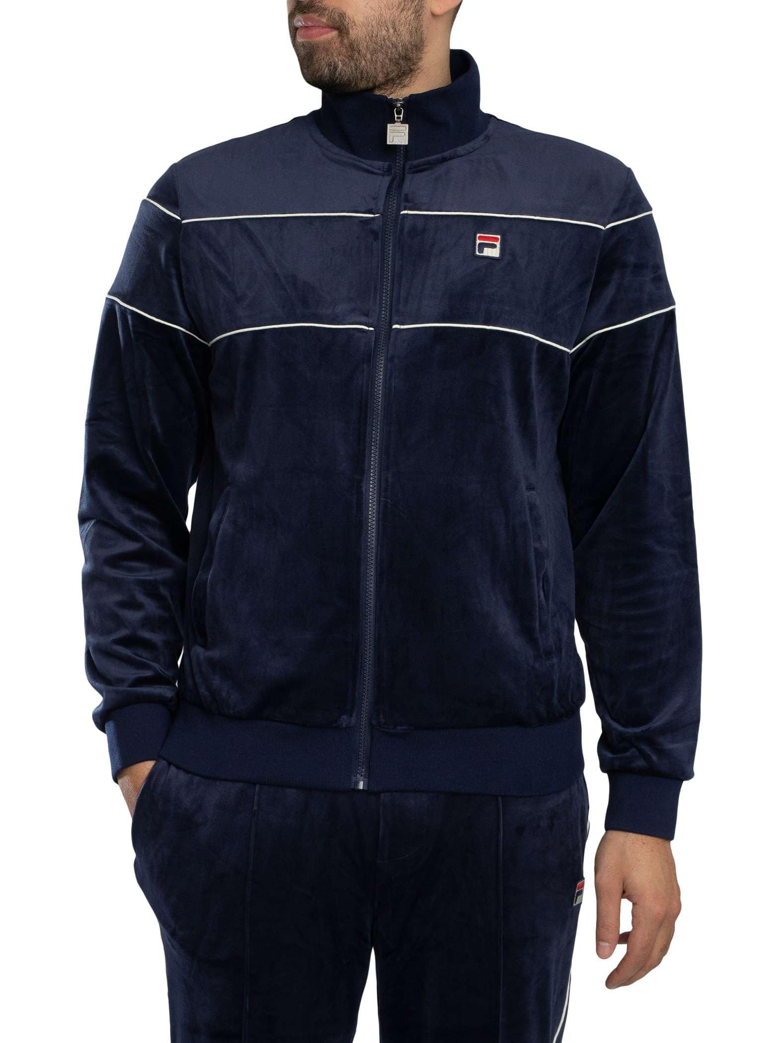 Fila Men's Navy/Gardenia Vittorio Velour Jacket, L