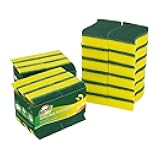 (24 Pack) Heavy Duty Scrub Sponges by SCRUBIT – Kitchen Dish, Sink and Bathroom Cleaning Scrubber Sponge - with Non-Smell Scouring Pad [New Packaging]