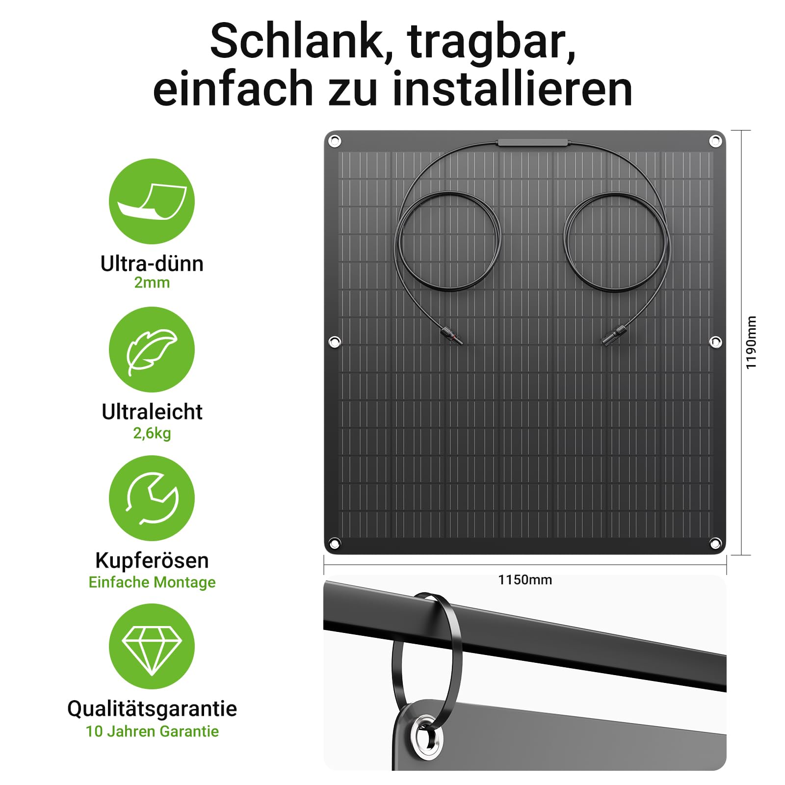 480W Flexibel Solarpanel, 2 x 240W Flexibles Solarmodule, IP67, 23,5% Umwandlung Photovoltaik Panel Balkonkraftwerk Solarzelle Ideal für Wohnmobil Boot Balkon Camper Gartenhaus Dach