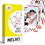 Nelko 52.3x90mm (2.06"x3.54") Premium Photo Paper, 20-Pack Genuine PP01 Pocket Printer Paper, Sticky Back Picture Paper, Compatible with Nelko PP01 Photo Printer, Easy to Peel Off, Stripe Fun