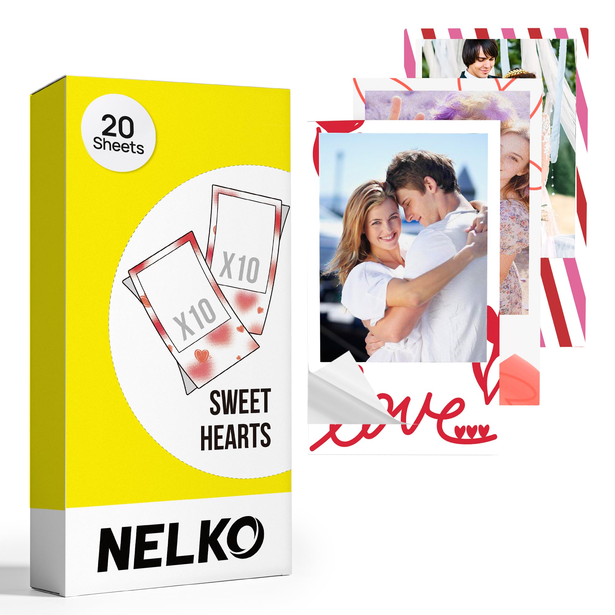 Nelko 2.06x3.54 Inch Photo Paper Work with PP01 Pocket Printer, 20-Pack — image 1