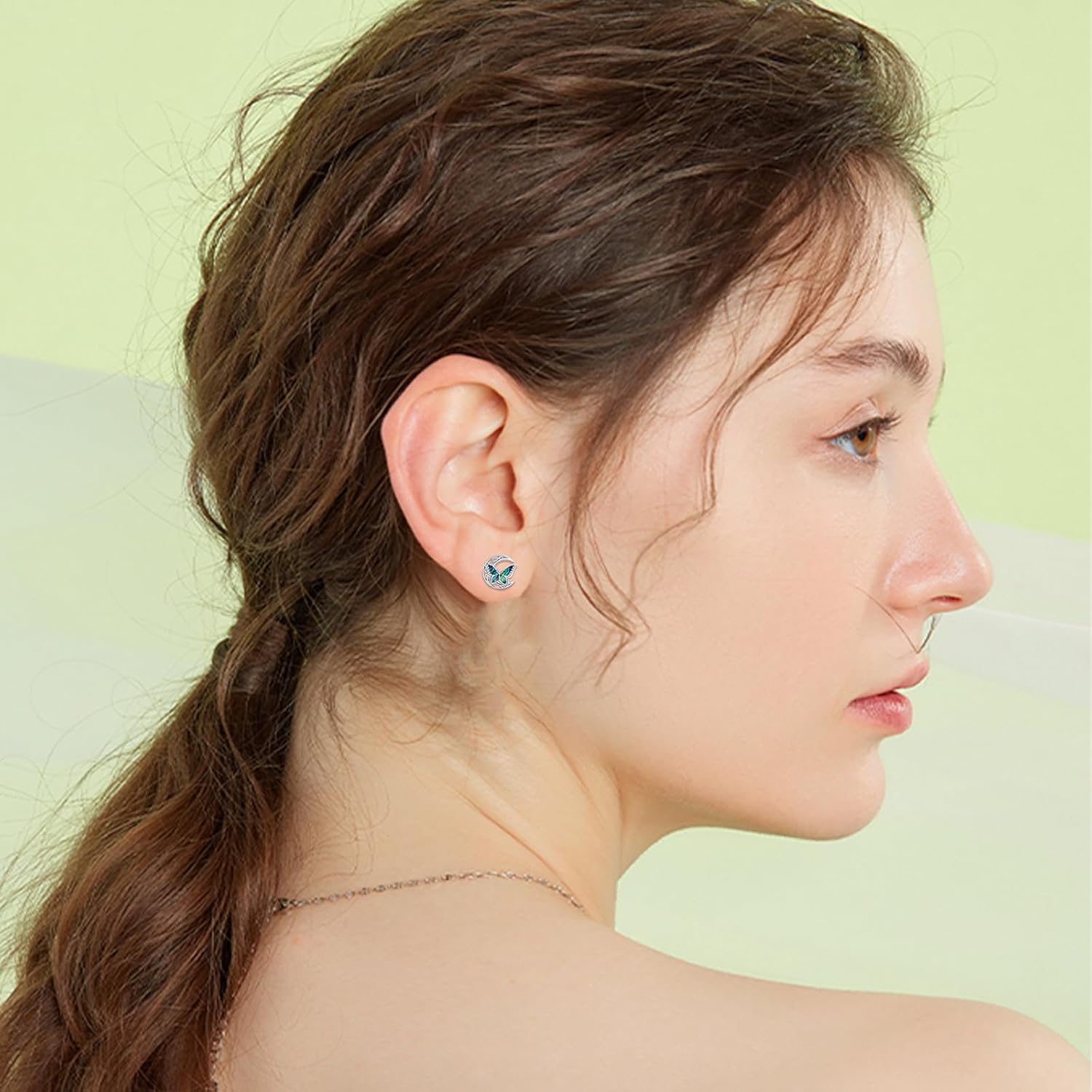 Butterfly Stud Earrings 925 Sterling Silver Celtic Moon Earrings Irish Celtic Jewelry Gifts for Women - Image 5