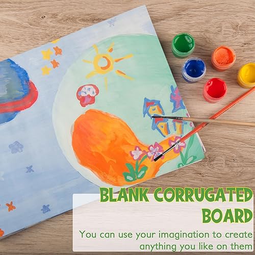 Miniatura 6 de Paquete de 50 hojas de cartón corrugado, hojas planas de cartón, insertos de cartón, separadores de cartón plano para proyectos de arte, suministros