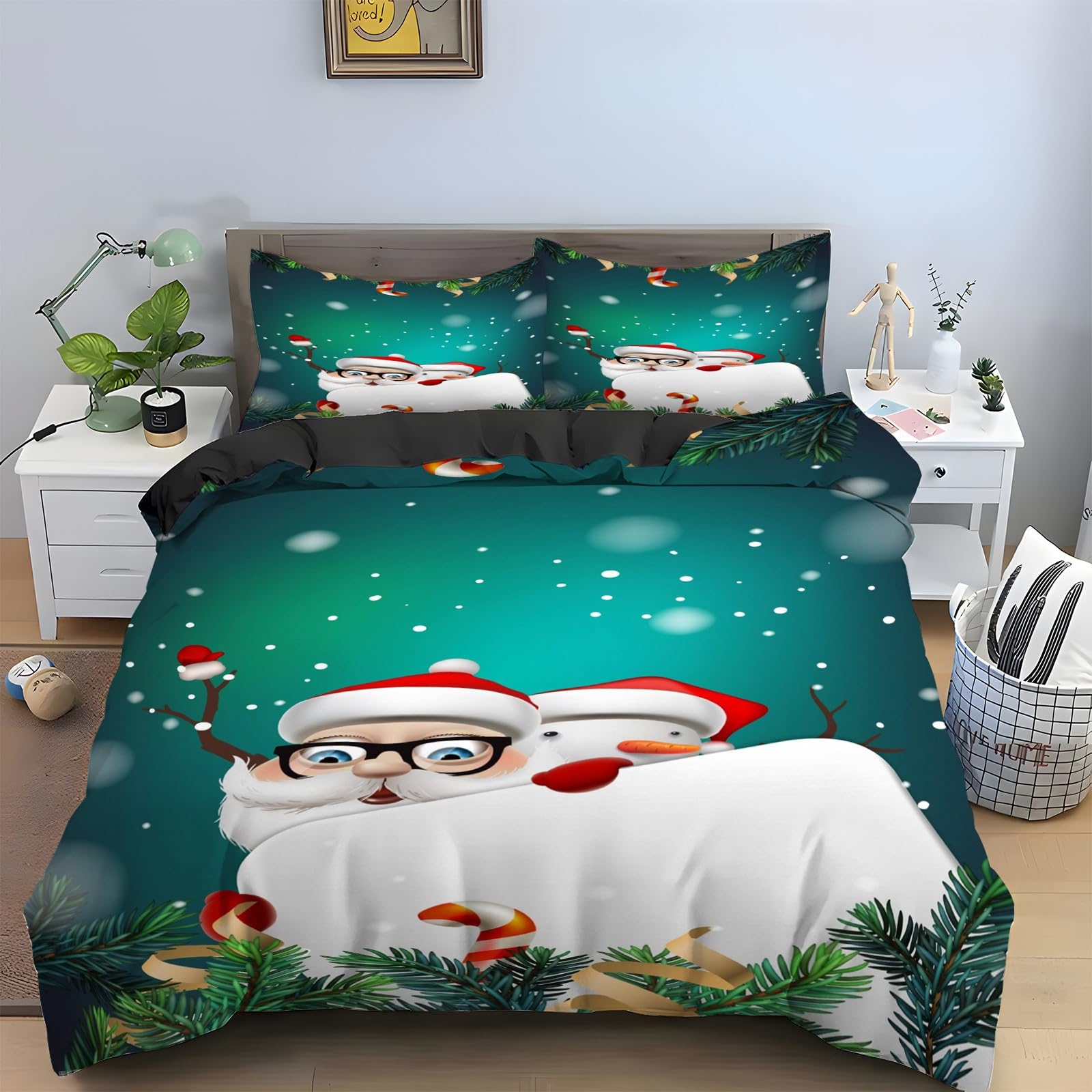 Housse de couette 220x240 microfibre premium, ensemble de literie de Noël KG2129
