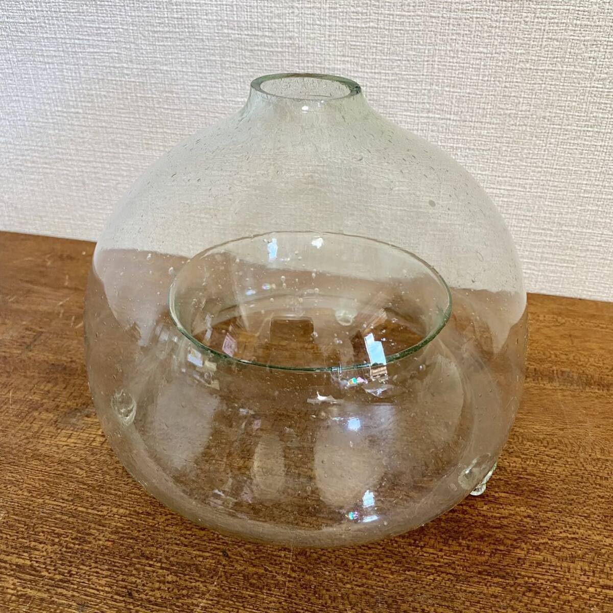 レトロ ガラス ハエ取りビン 3色セット 電笠 照明 型ガラス ホヤ