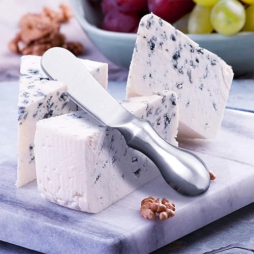 Miniatura 5 de BURU Juego de cuchillos de queso de acero inoxidable de 6 piezas para embutidos con esparcidor, tenedor y estuche con los mejores cuchillos de