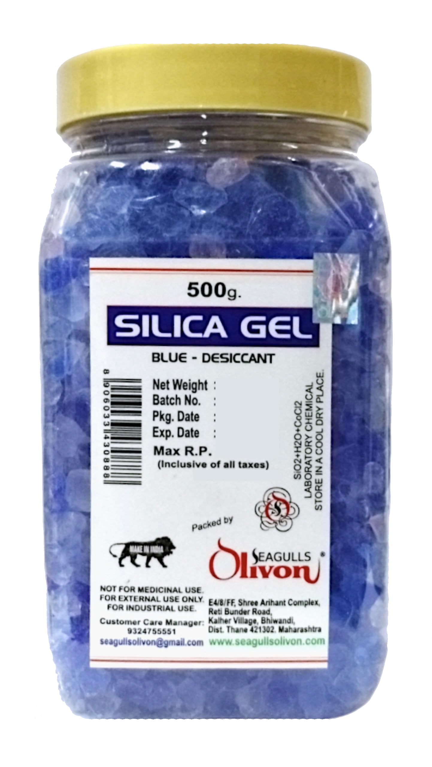 Blue Silica Gel Desiccant | 500g | Self Color Indicating Desiccant | For Room, Wardrobe, Shoes, Car, Kitchen, Camera Lenses-picture-15