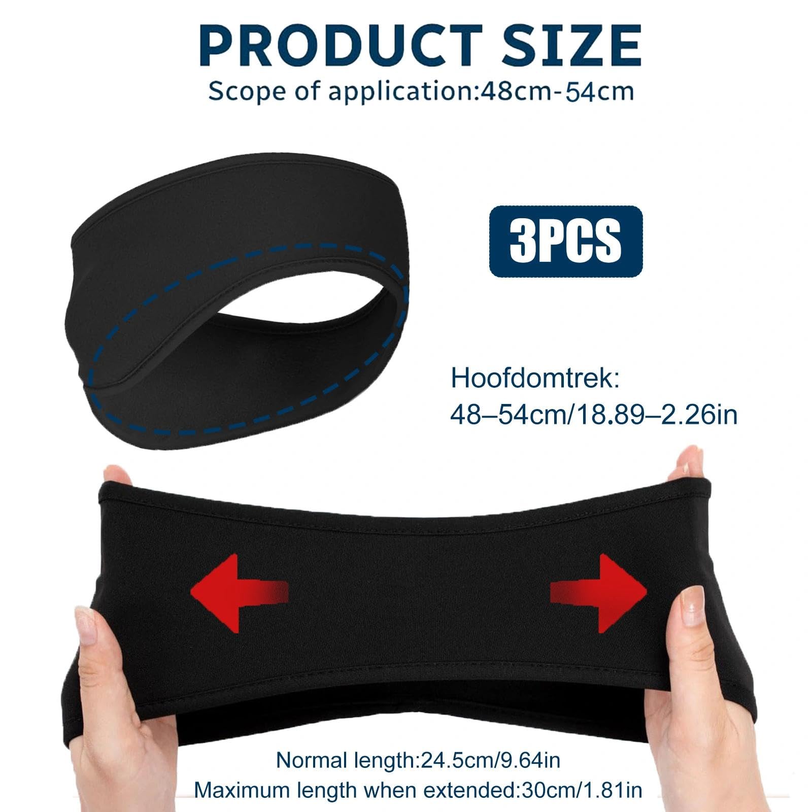 KARAA Fascia Per Capelli In Pile Con Foro Per Coda - 2 Pezzi, Morbida, Termica, Per Sport Invernali (Corsa, Sci, Yoga), Unisex