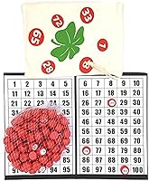 Vista 1 de Tapp Collections Juego de números de bolas para rifas (1-100), bolas con superficie plana + tablero de ajedrez plegable + bolsa de lona con cordón