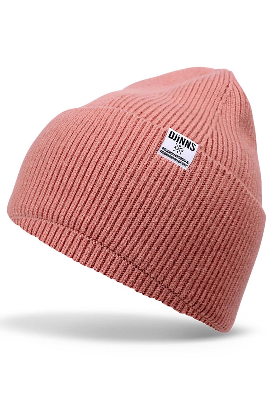 Bonnet en maille rose Djinns Basic Beanie Wooly taille unique - 2