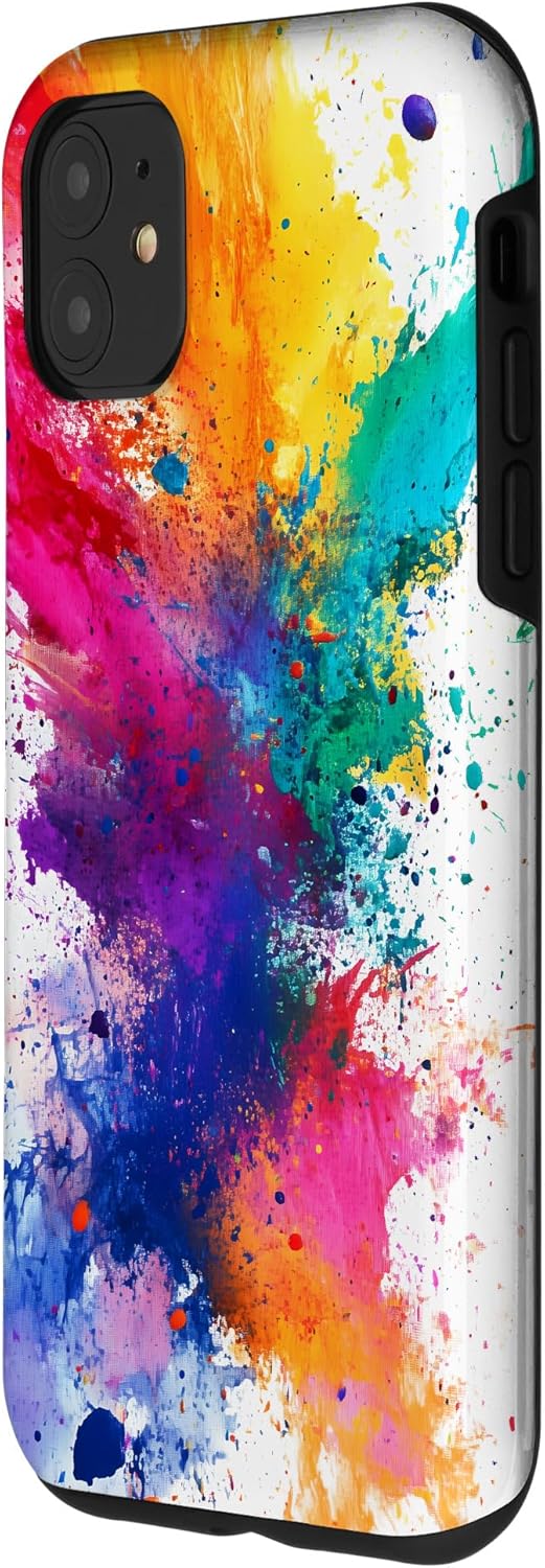 Colorful Paint Splash Abstract Case for iPhone 11