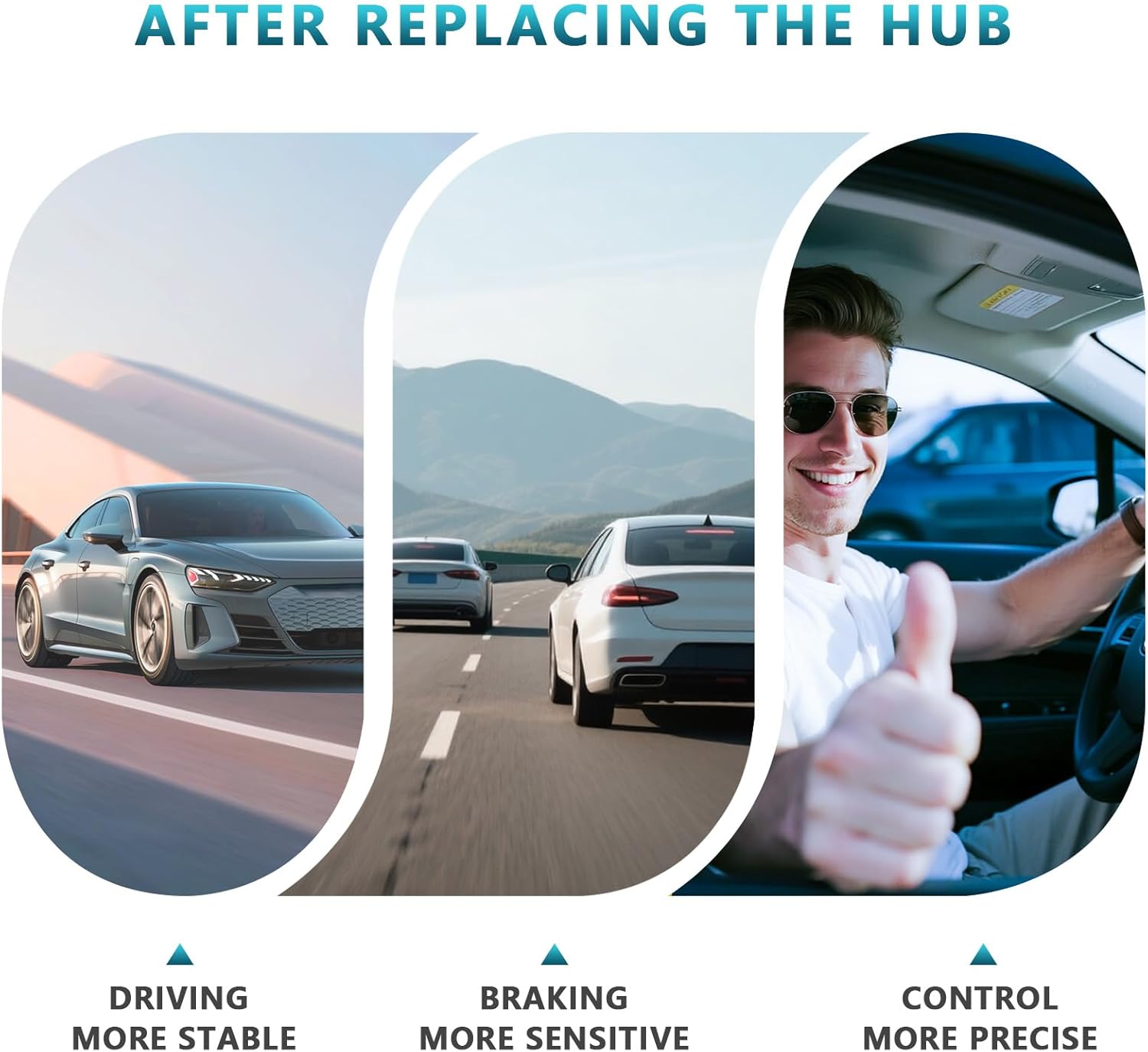 512553 Rear Wheel Bearing Hub Assembly for Hyundai Sonata 2015-2019, Tucson 2016-2021, Veloster N 2019-2022, Kia Cadenza 2017-2020, Optima 2016-2020, Sportage 2016-2022, 52730-C1100 (2PCS)