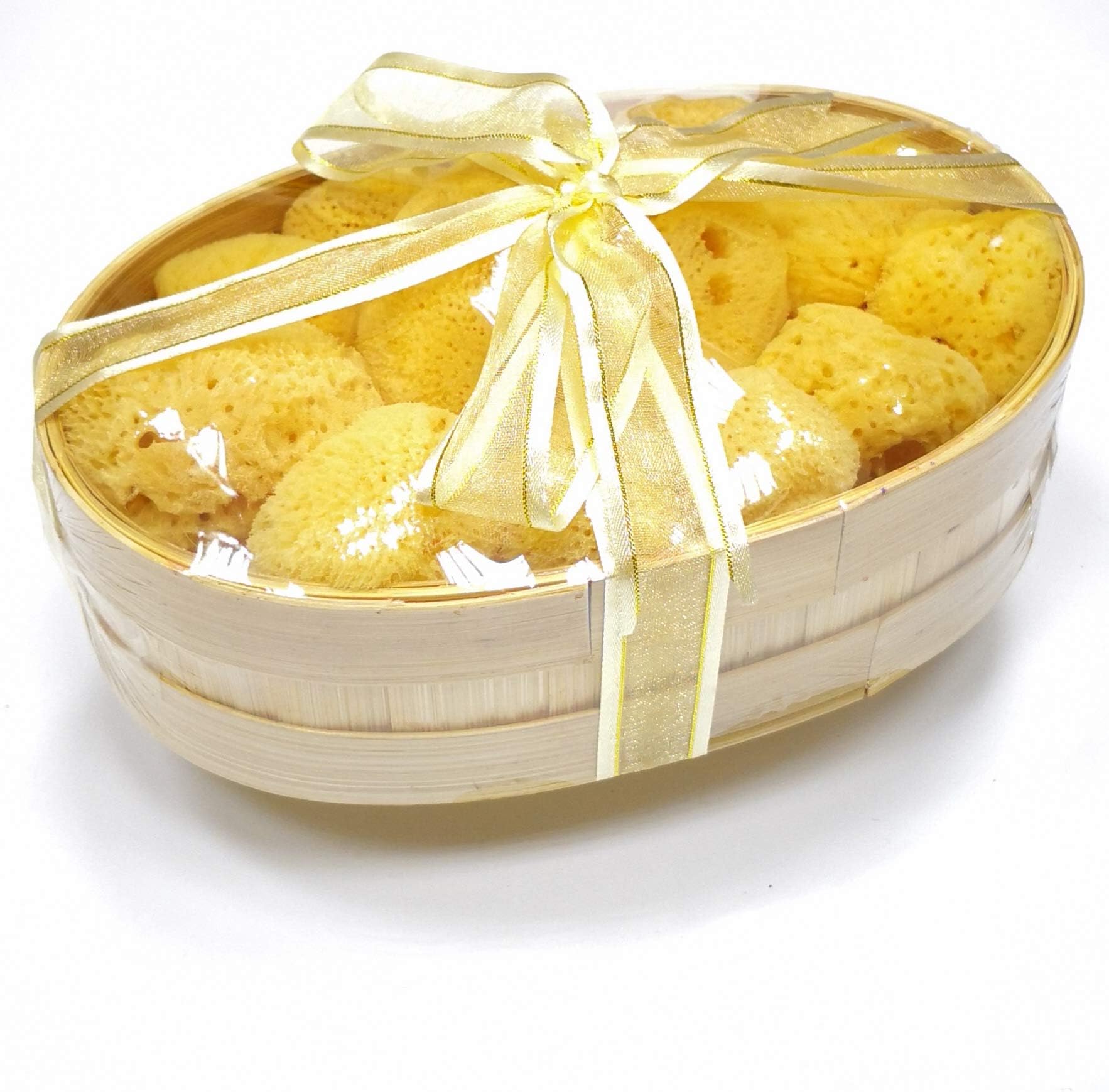 Natural Sea Sponge for Face Cleaning 2" Multi-Pack Basket Amenity Gift Set