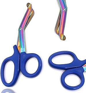AAPROTOOLS BLUE HANDLE RAINBOW BLADE TACTICAL SHEARS EMT SCISSORS 7.5' A+ QUALITY