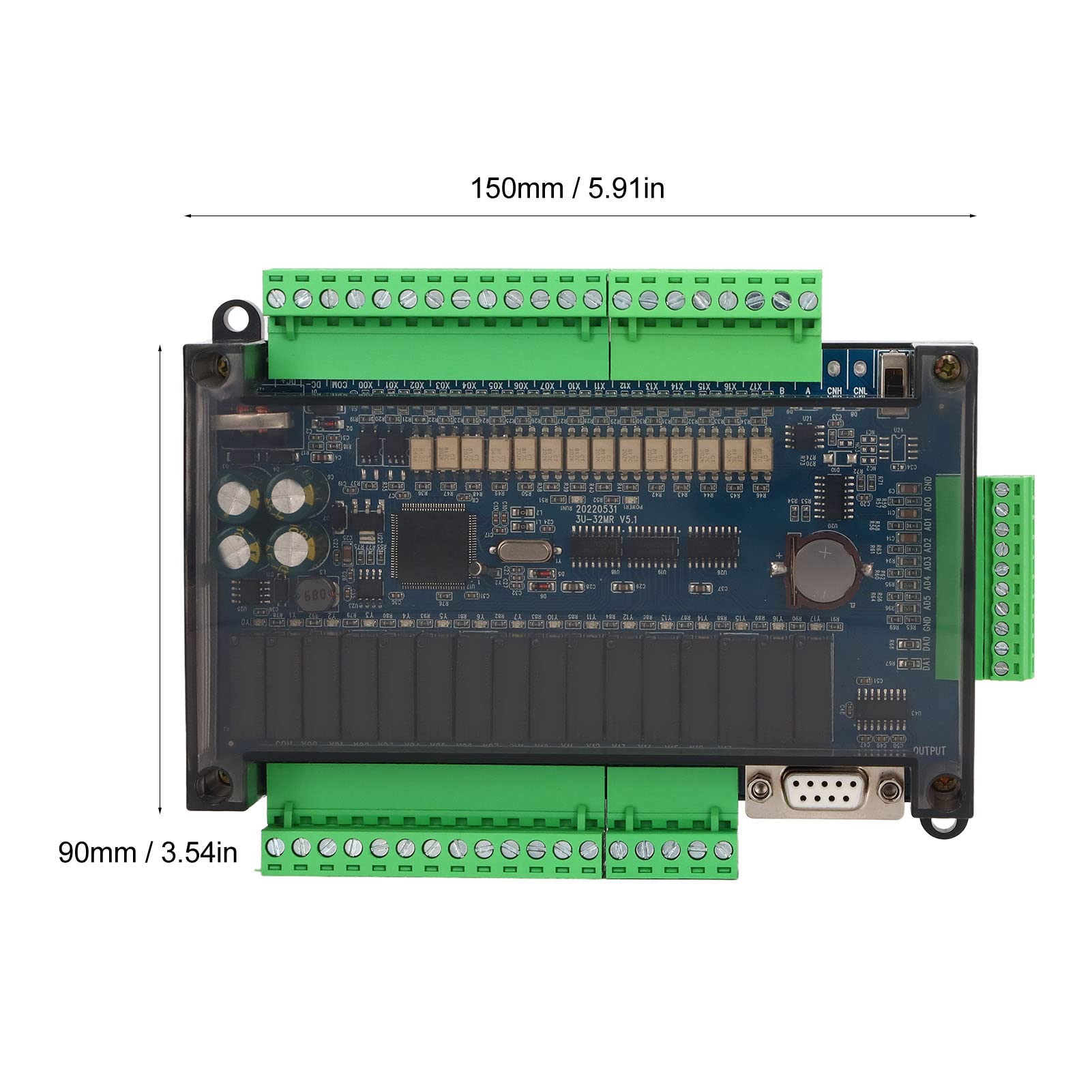 Scheda di Controllo Industriale PLC Unità di Controllo Logico Programmabile Compatta e Affidabile Conteggio Ad Alta velocità 24 V CC per L'automazione Industriale