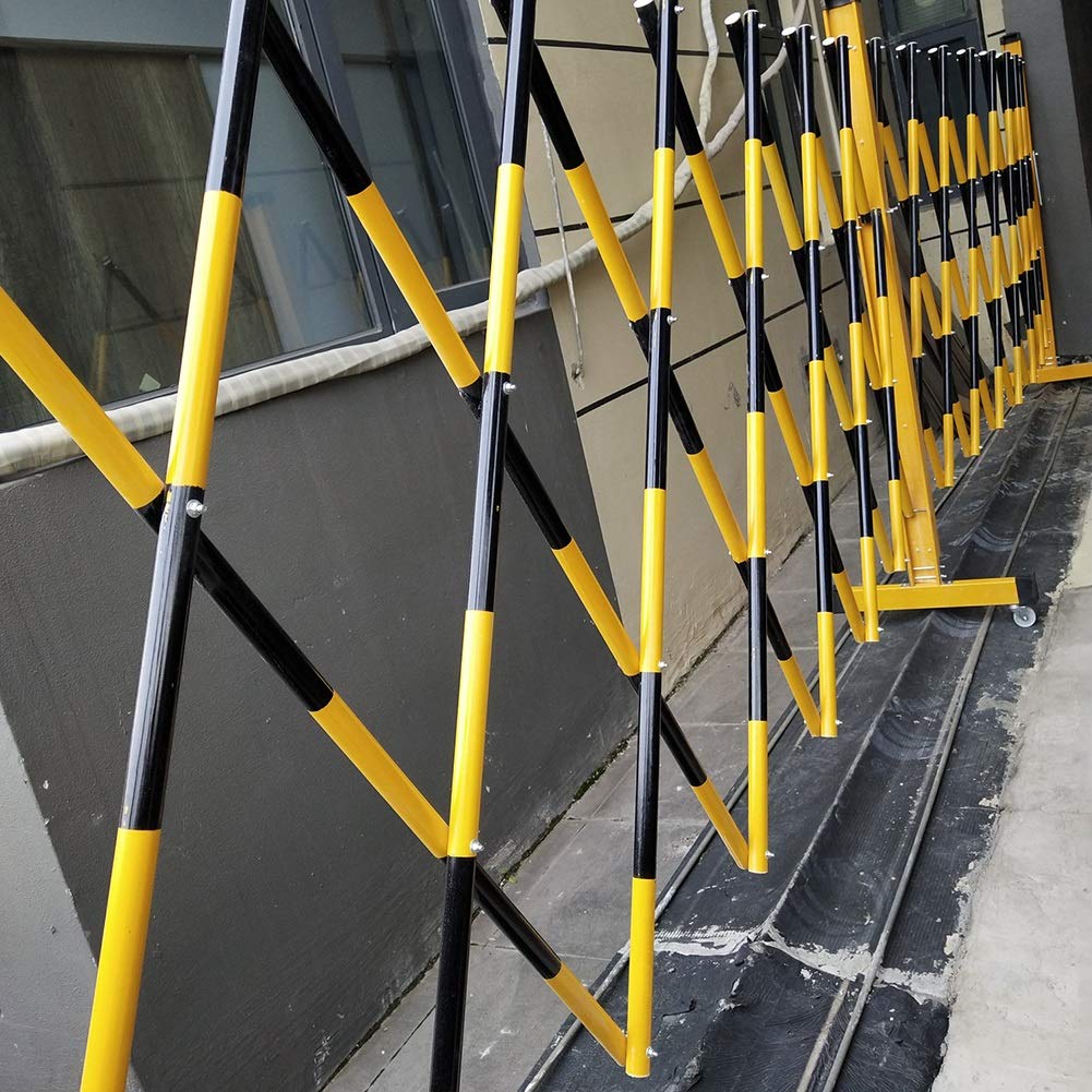LWJSOCP Portable Pedestrian Safety Barrier Expandable Fence for Garages Schools Malls