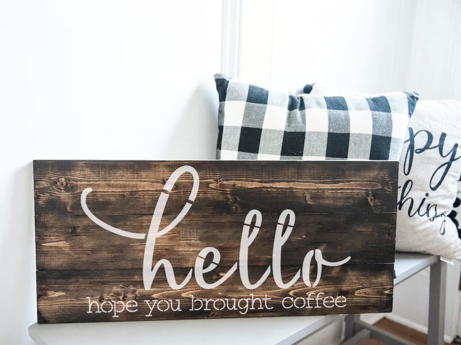 Divertidas plantillas de bienvenida para pintar sarcásticas y redondas, plantillas grandes para colgar en la puerta, felpudo, letrero de porche, corona