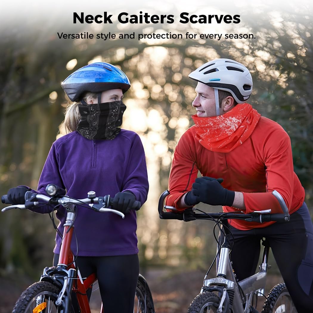 Elastic Sports Scarves Headband, Polyester Fiber Wrap 9.84 X 16.69 Inch, Neck Absorbing Scarves 30 Pcs Head Sweat Gaiters, for Men Women, Running Yoga
