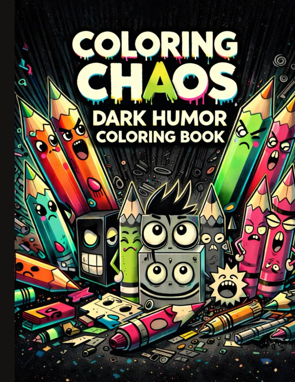 Coloring Chaos: Dark Humor Coloring Book: A Funny, Bold and Slightly Unhinged Coloring Book for Stress Relief and Creative Escape