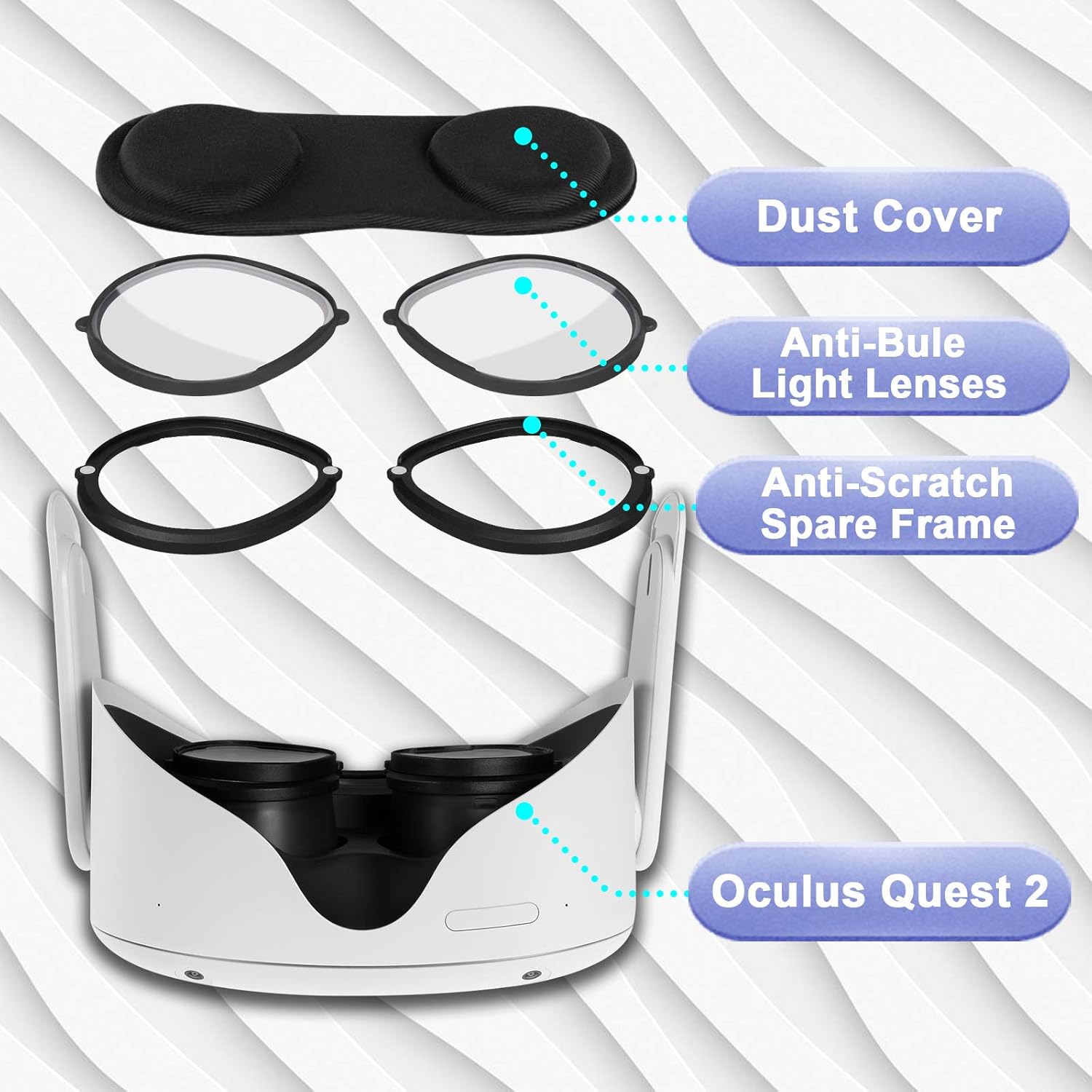 Chеареѕt 🛒 (1 Set) Seltureone Anti-Blue Light Lens Frame Compatible for Oculus Meta Quest 2, Eyes Protective Glasses Accessories Set for Quest, Rift S, with VR Lens Protect Cover Dust Proof Cover, Black 🔥 Crаzу Dеаlѕ (1 Set) Seltureone Anti-Blue Light Lens Frame Compatible for Oculus Meta Quest 2, Eyes Protective Glasses Accessories Set for Quest, Rift S, with VR Lens Protect Cover Dust Proof Cover, Black