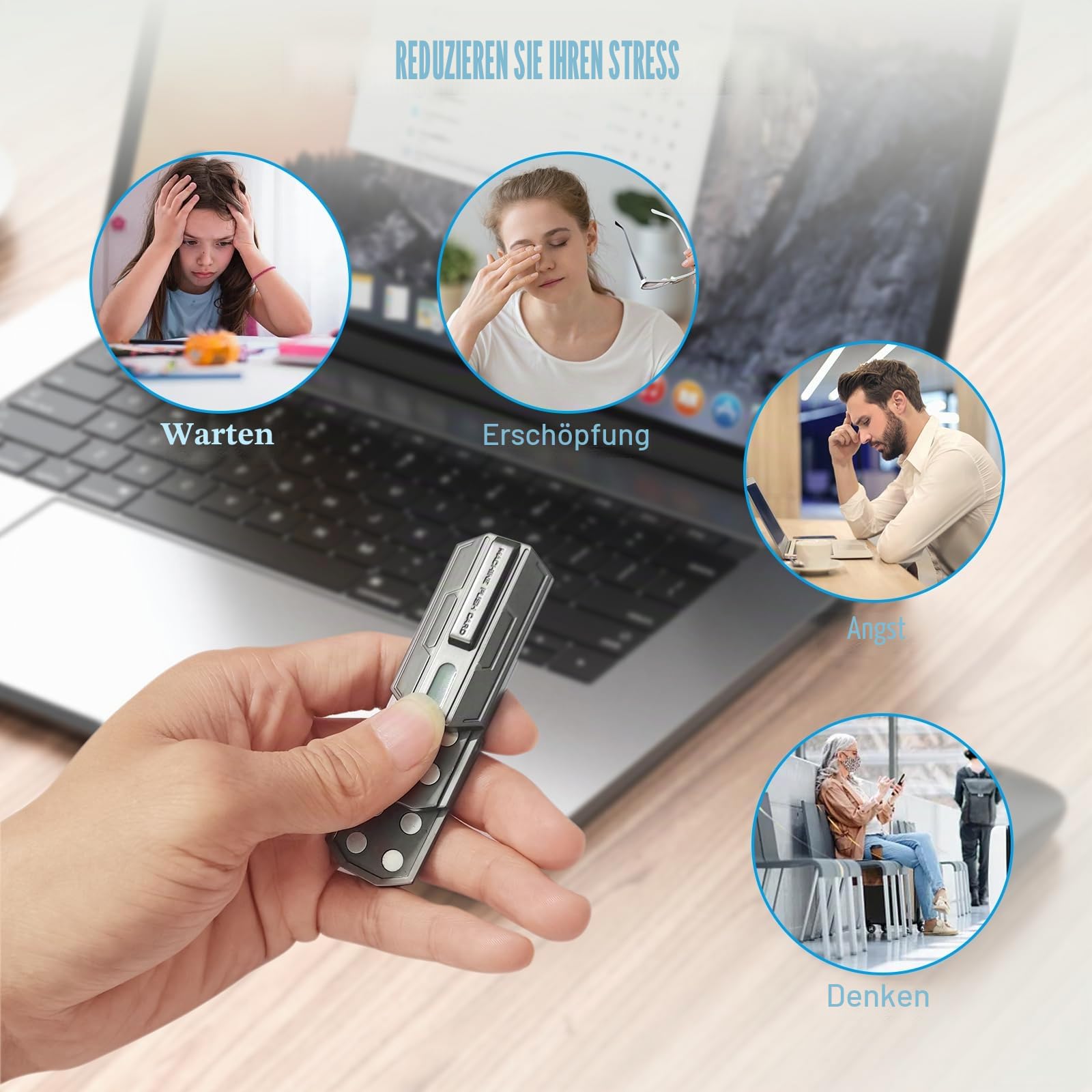 OBEST Fidget SliderToys Erwachsene Leuchtende EDC Metall Fidget Spinner | 3-Layer Push Card Magnet Sensory Spielzeug, Hilfe bei ADHS Angst Haptische Dekompression