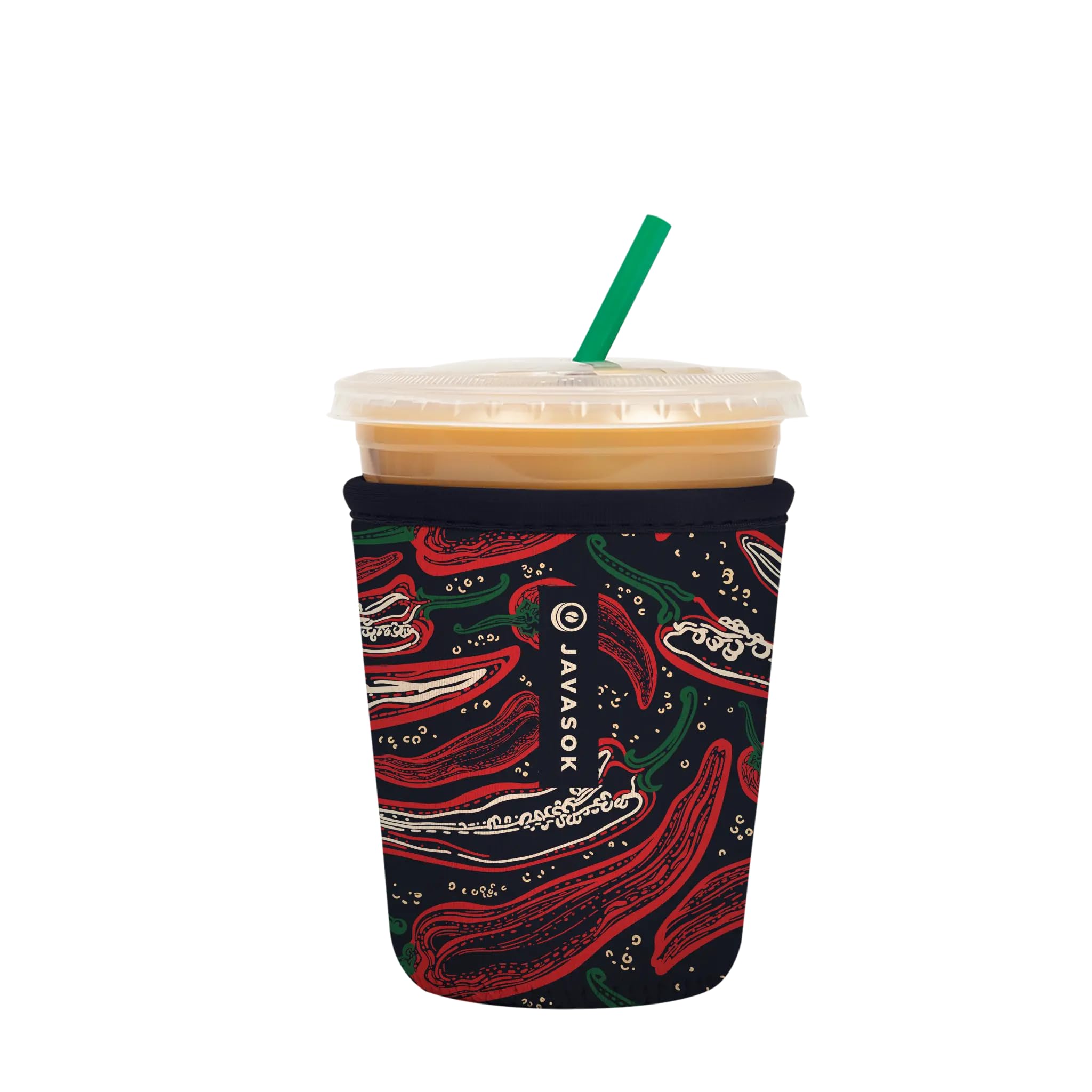 Sok It JavaSok Iced Coffee &amp; Cold Soda Insulated Neoprene Cup Sleeve (Hot Stuff, Small: 16-20oz)