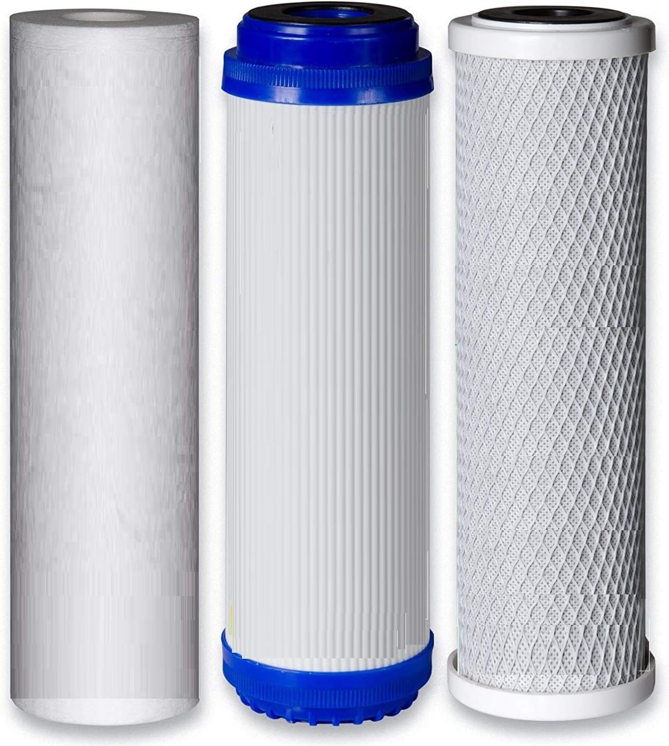 KIRAN FILTRATION Replacement (CTO + GAC + PP) Cartridges Filter Set 10 Inch for Under Sink RO Water Purifier - 3 Pcs