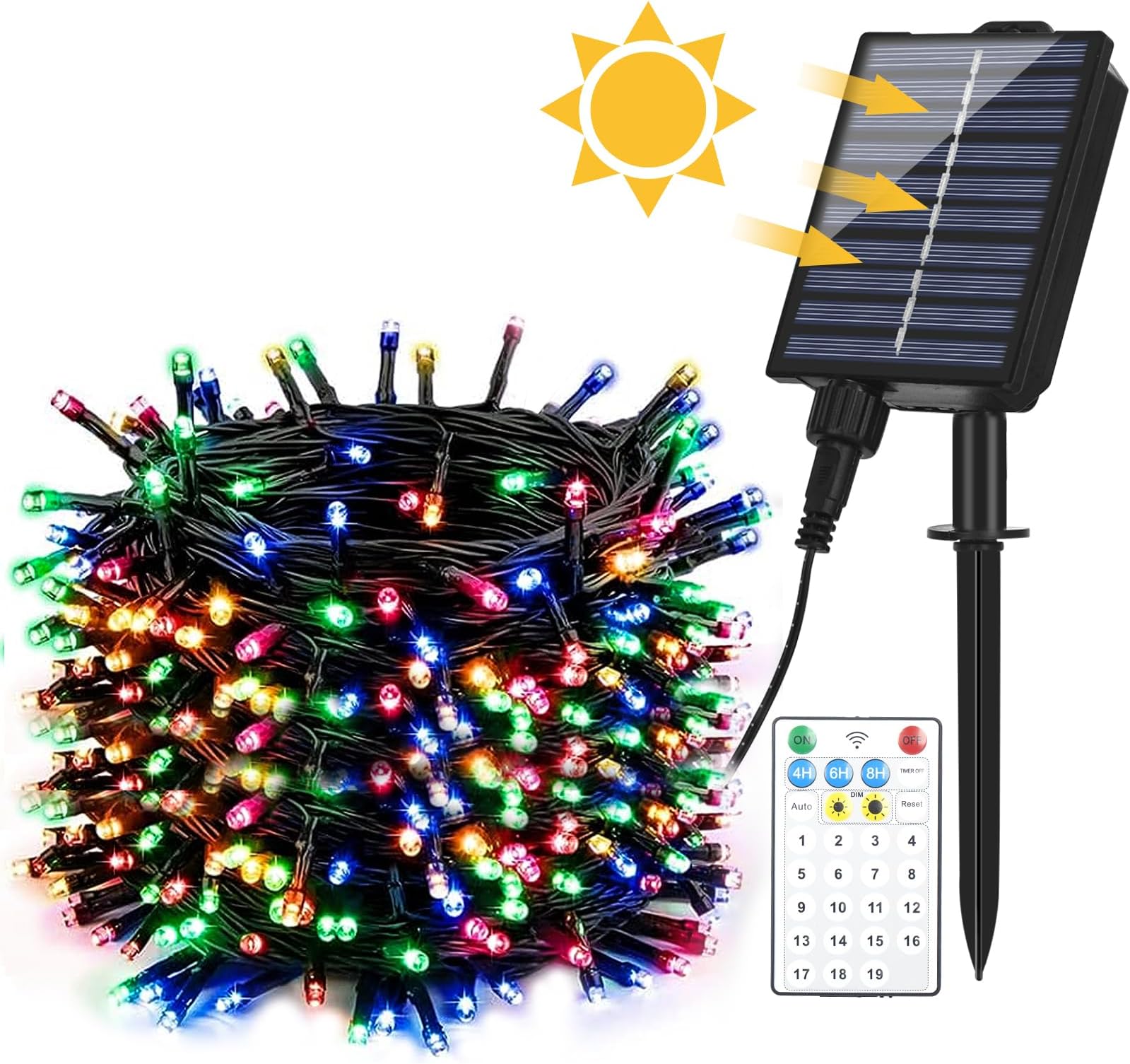 Meision Solar Lichterkette Außen 10m 100LEDs Lichterkette Weihnachten