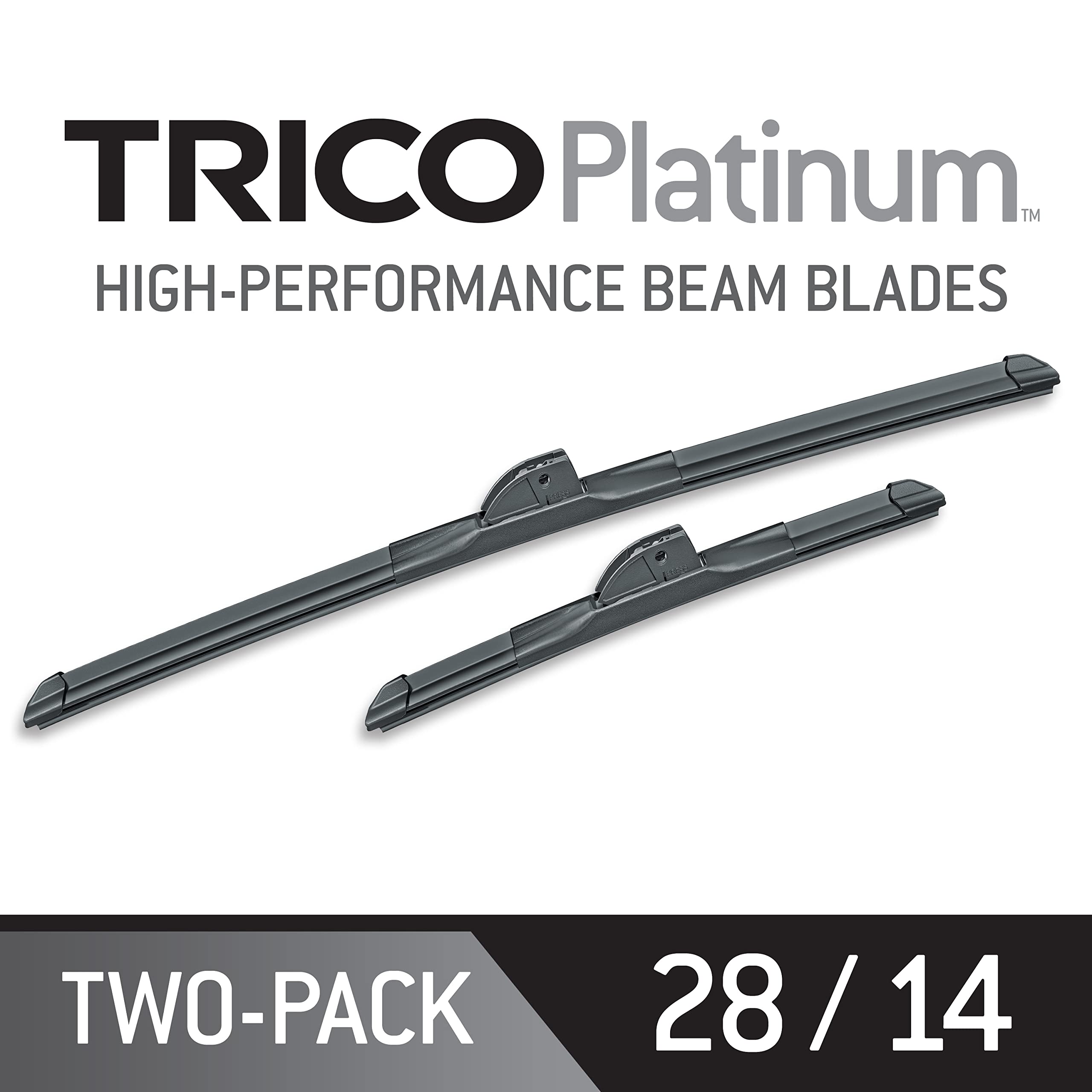 Trico25-2814 Black High Performance Premium Beam Wiper Blades - 28"+ 14" (Pack of 2)