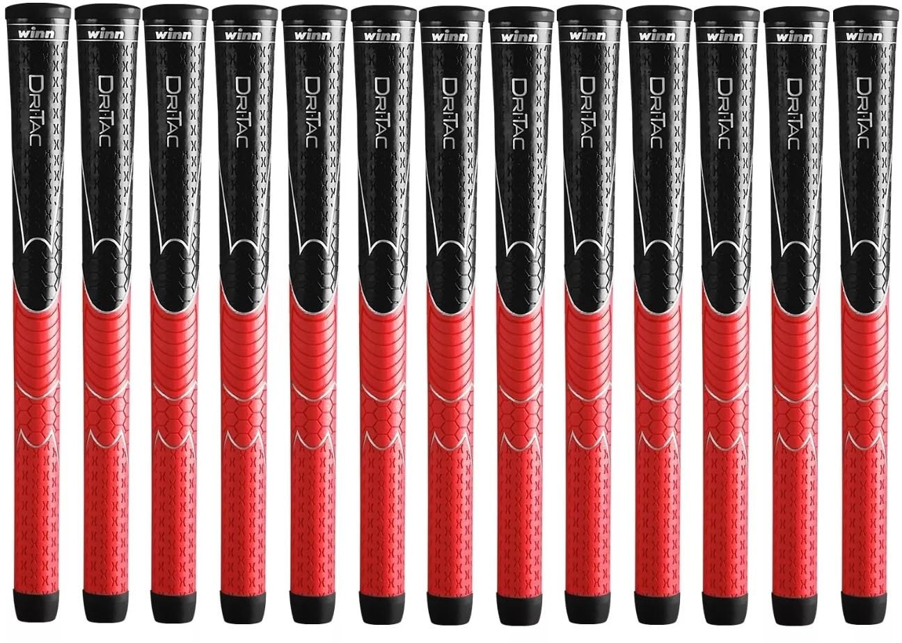Winn Dri-Tac Golf Grip Bundle – 13-Piece Set – Non-Slip, All-Weather Performance – Soft, Cushioned Feel for Comfort & Shock Absorption – Durable WinnDry Polymer – Available in Multiple Sizes