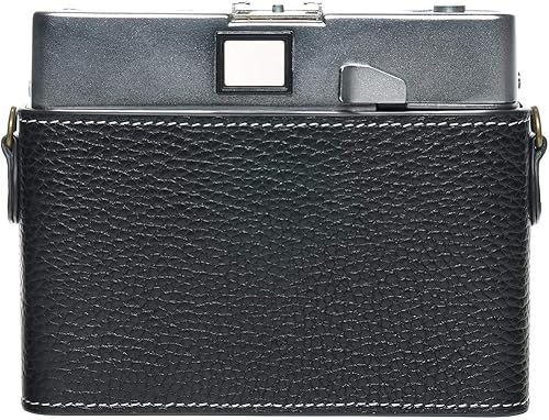 Miniatura 2 de Hecho a mano cuero auténtico medio cámara caso bolsa cubierta para ZEISS IKON Symbolica película cámara color negro