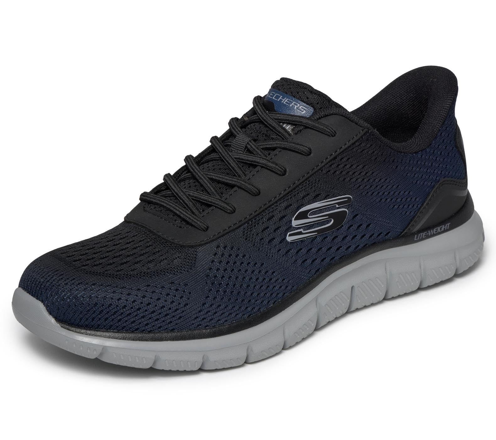 Skechers Herren Track Revno Slip-InTurnschuhe, Navy/Black, 44 EU